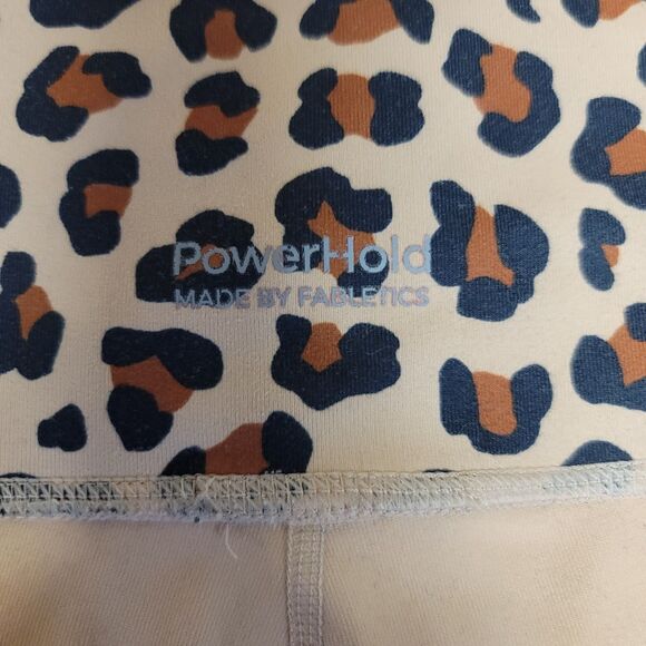 Fabletics PowerHold Cheetah Print Shorts NO SIZE TAG Used Fabletics Size Chart - Picture 9 of 12